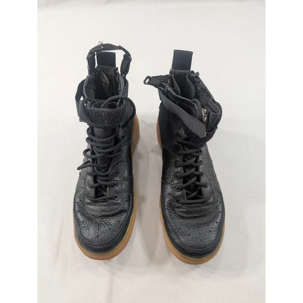 Nike Air Force 1 SF Mid Size 5.5Y Black Gum Bottom AJ0424-001 VF